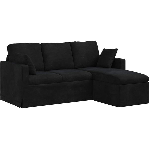 vidaXL Sofa Sofa Schwarz 178 x 134 x 80 cm Samt, 1 Teile