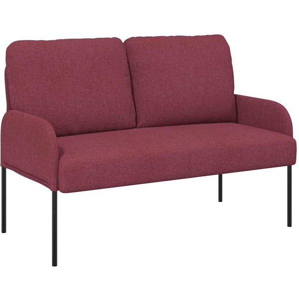 vidaXL Sofa Sofas mit Kissen 110cm Weinrot Sperrholz, 1 Teile