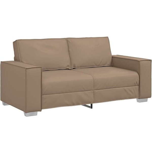 vidaXL Sofa Zweisitzer-Sofa Cappuccino 180 cm Kunstleder, 1 Teile