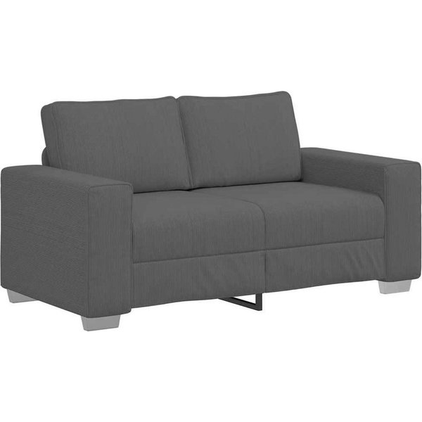 vidaXL Sofa Zweisitzer-Sofa Dunkelgrau 160x77x82 cm Cordstoff, 1 Teile