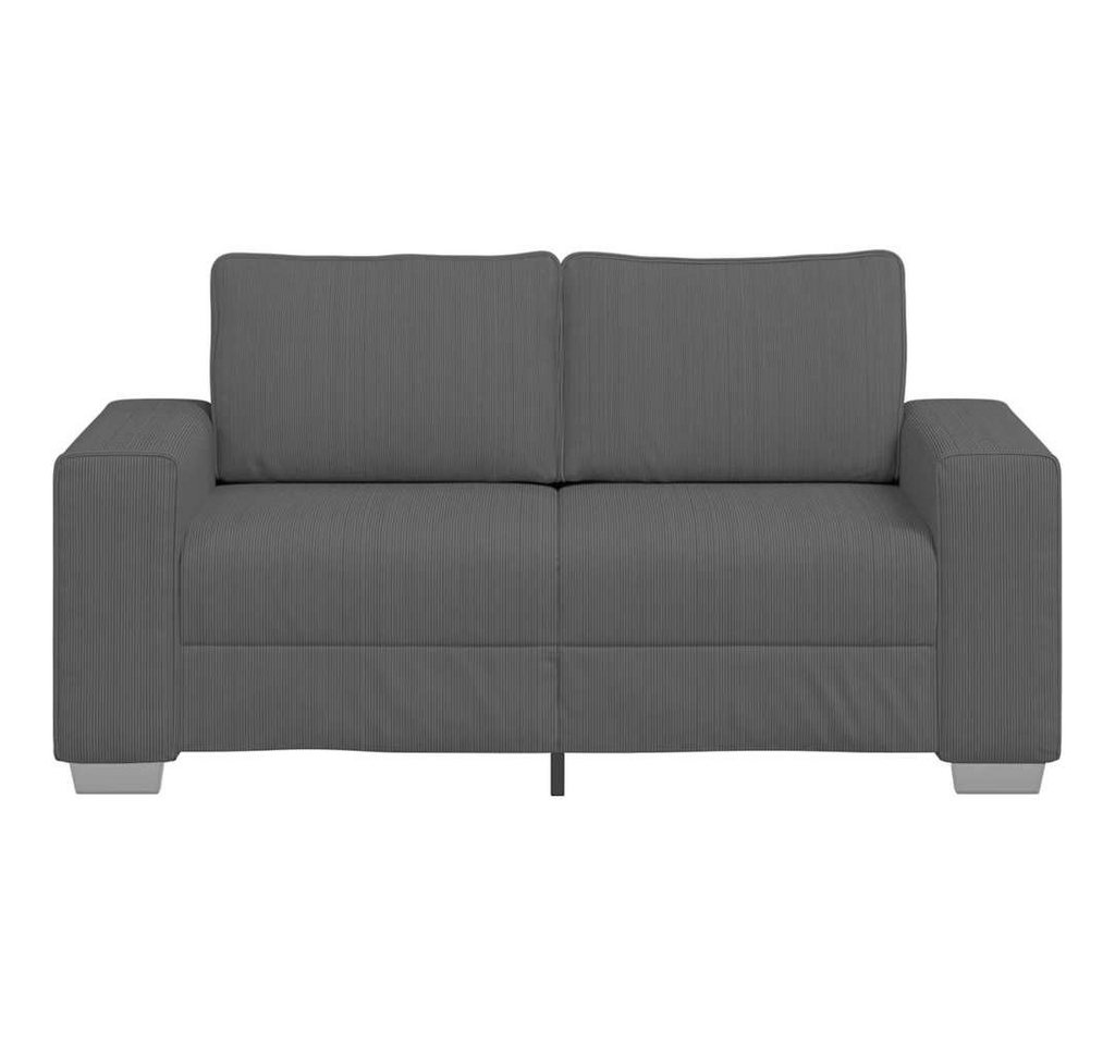 vidaXL Sofa Zweisitzer-Sofa Dunkelgrau 160x77x82 cm Cordstoff, 1 Teile – Bild 4 von 5