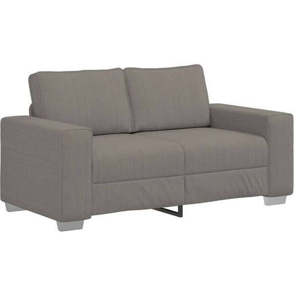 vidaXL Sofa Zweisitzer-Sofa Hellgrau 160x77x82 cm Cordstoff, 1 Teile