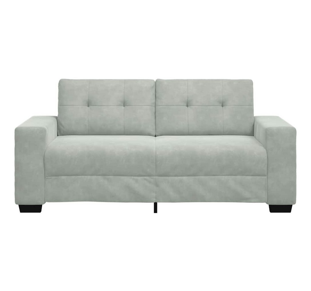 vidaXL Sofa Zweisitzer-Sofa Hellgrau 180x77x82 cm Samt, 1 Teile – Bild 4 von 5