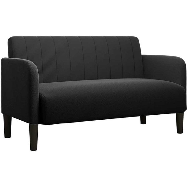 vidaXL Sofa Zweisitzer-Sofa Schwarz 109 cm Samt, 1 Teile