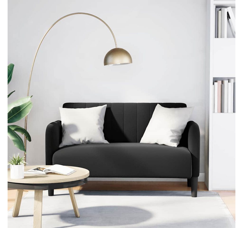 vidaXL Sofa Zweisitzer-Sofa Schwarz 109 cm Samt, 1 Teile – Bild 2 von 5
