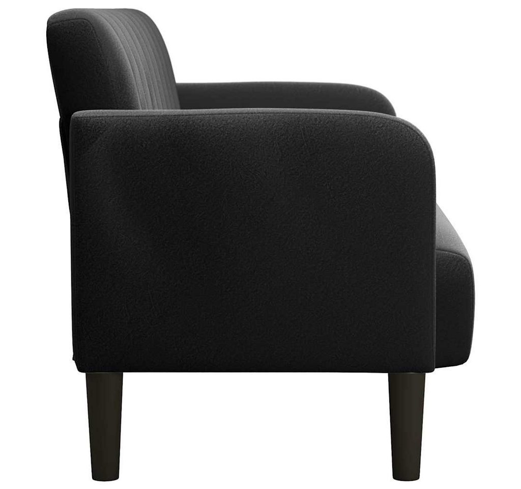 vidaXL Sofa Zweisitzer-Sofa Schwarz 109 cm Samt, 1 Teile – Bild 4 von 5