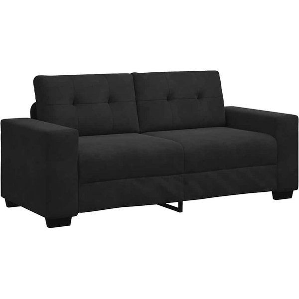 vidaXL Sofa Zweisitzer-Sofa Schwarz 180x77x82 cm Samt, 1 Teile