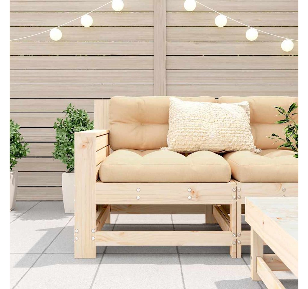 vidaXL Sofaelement Gartensofa mit Armlehne 69x62x70,5 cm Massivholz Kiefer (1 St) – Bild 3 von 5