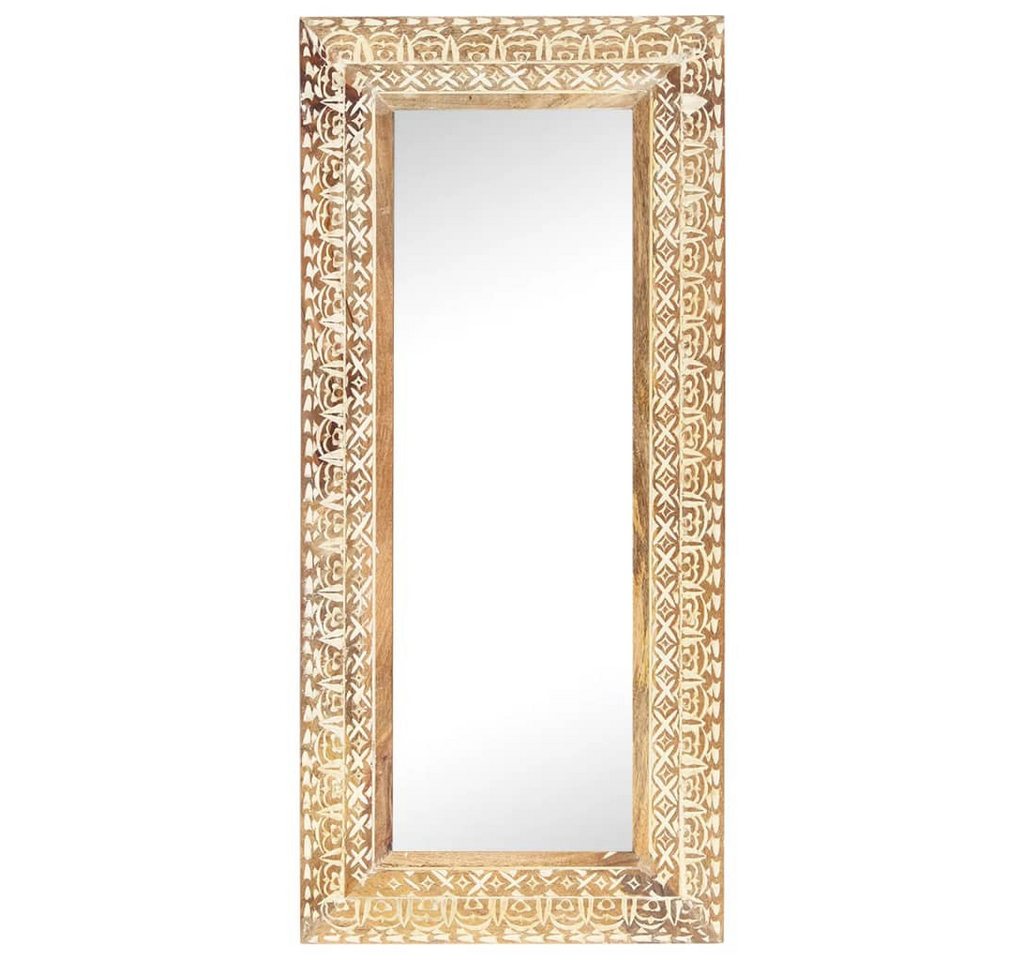 vidaXL Spiegel Spiegel Handgeschnitzt 110x50x2,6 cm Massivholz (1-St) – Bild 2 von 5