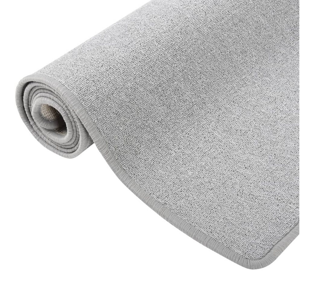 vidaXL Teppich Teppichläufer Hellgrau 80x300 cm, Rechteckig, Höhe: 0.3 mm – Bild 2 von 5
