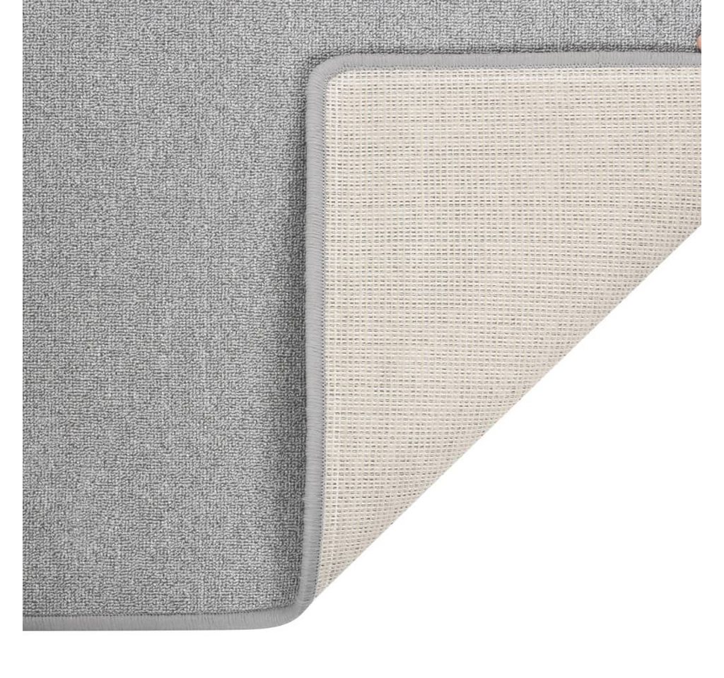 vidaXL Teppich Teppichläufer Hellgrau 80x300 cm, Rechteckig, Höhe: 0.3 mm – Bild 4 von 5