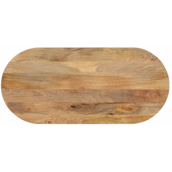 vidaXL Tischplatte Tischplatte 120x60x2,5 cm Oval Massivholz (1 St)