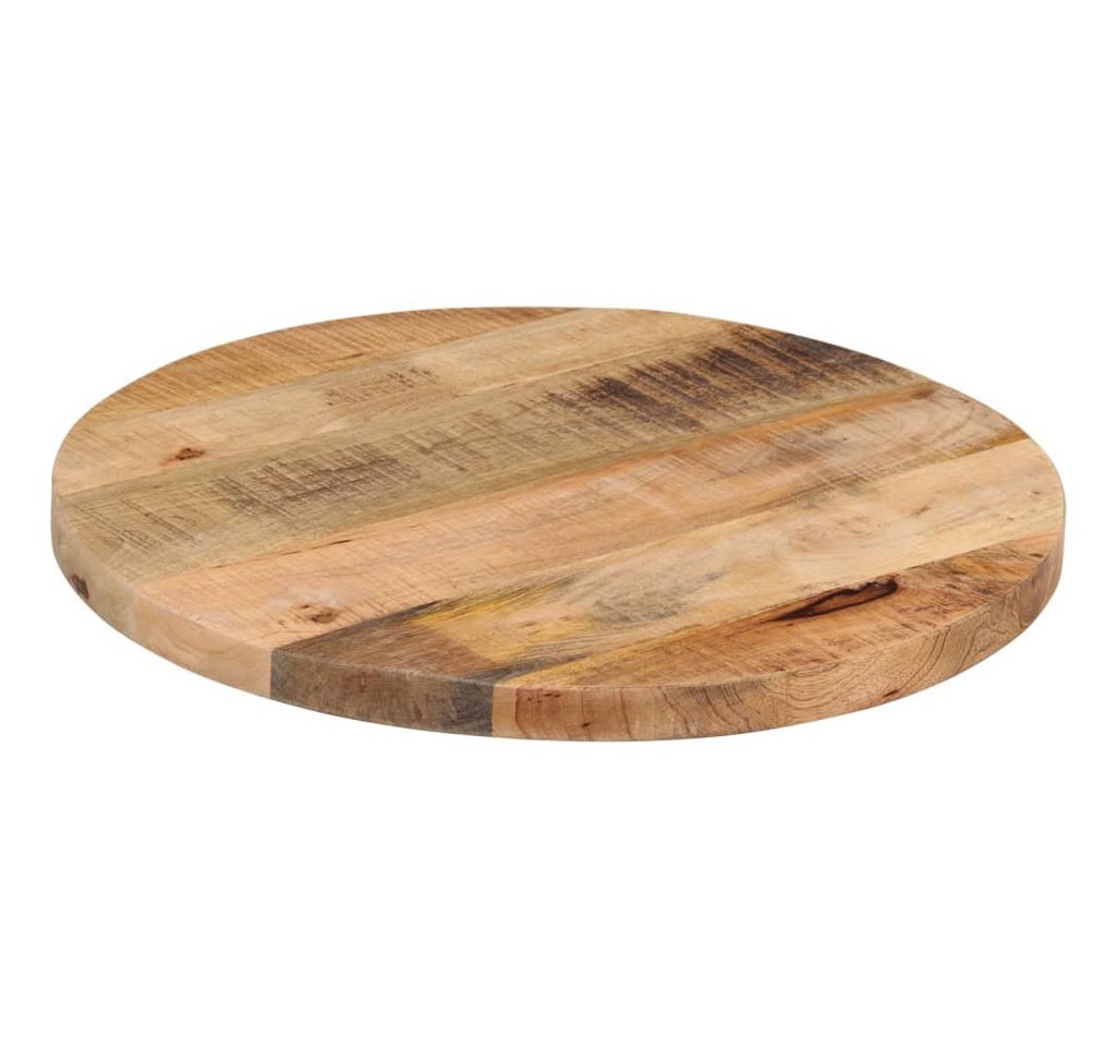 vidaXL Tischplatte Tischplatte Ø 60x1,5 cm Rund Raues Massives holz (1 St) – Bild 2 von 5