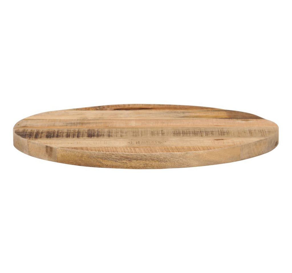 vidaXL Tischplatte Tischplatte Ø 60x1,5 cm Rund Raues Massives holz (1 St) – Bild 3 von 5