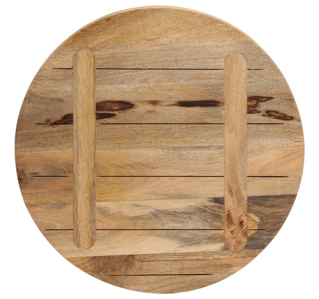 vidaXL Tischplatte Tischplatte Ø 60x1,5 cm Rund Raues Massives holz (1 St) – Bild 5 von 5