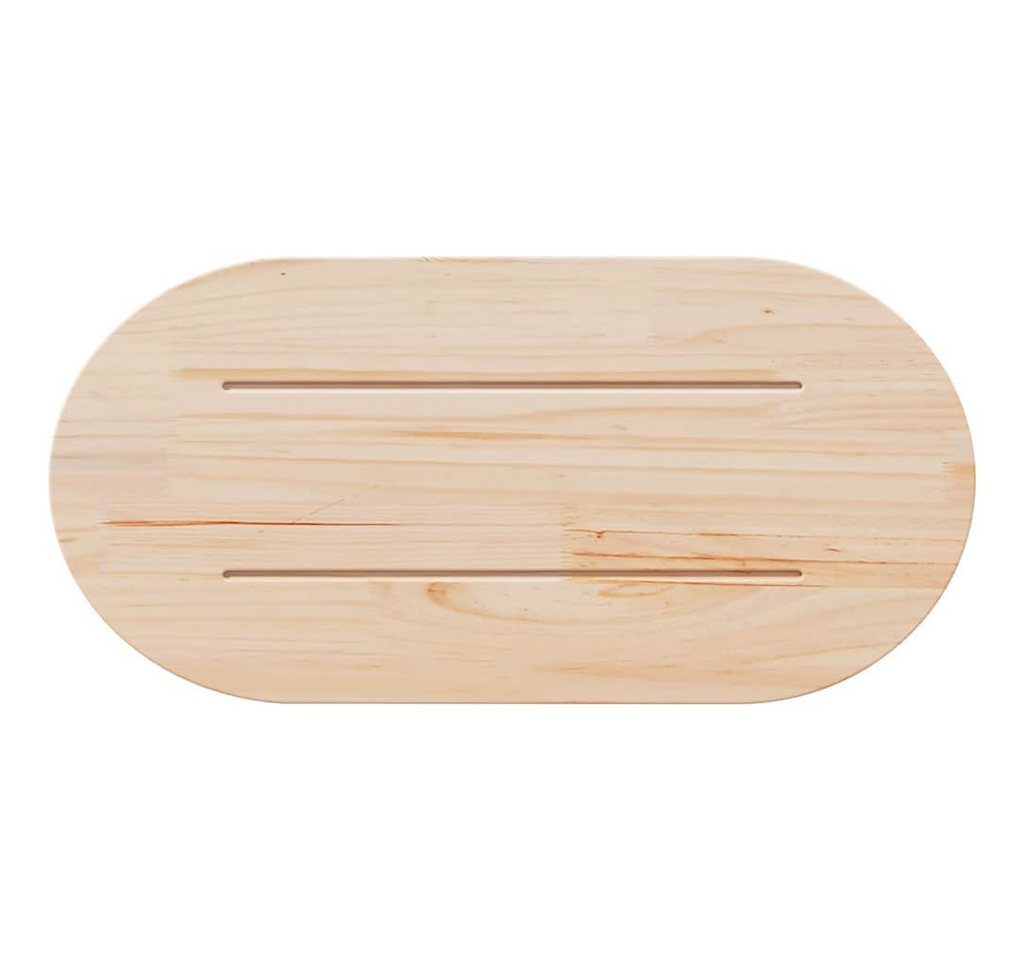 vidaXL Tischplatte Tischplatte 60x30x2,5 cm Massivholz Kiefer Oval (1 St) – Bild 4 von 5