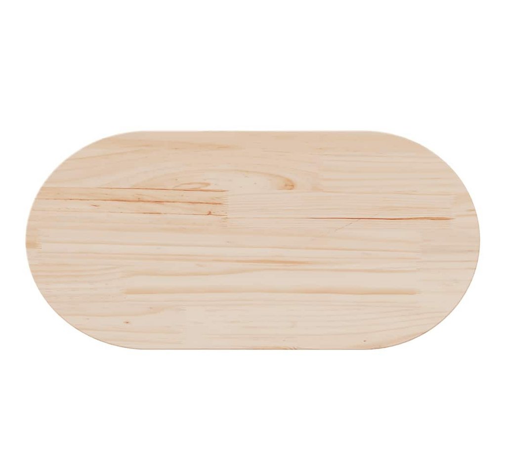 vidaXL Tischplatte Tischplatte 60x30x2,5 cm Massivholz Kiefer Oval (1 St) – Bild 5 von 5