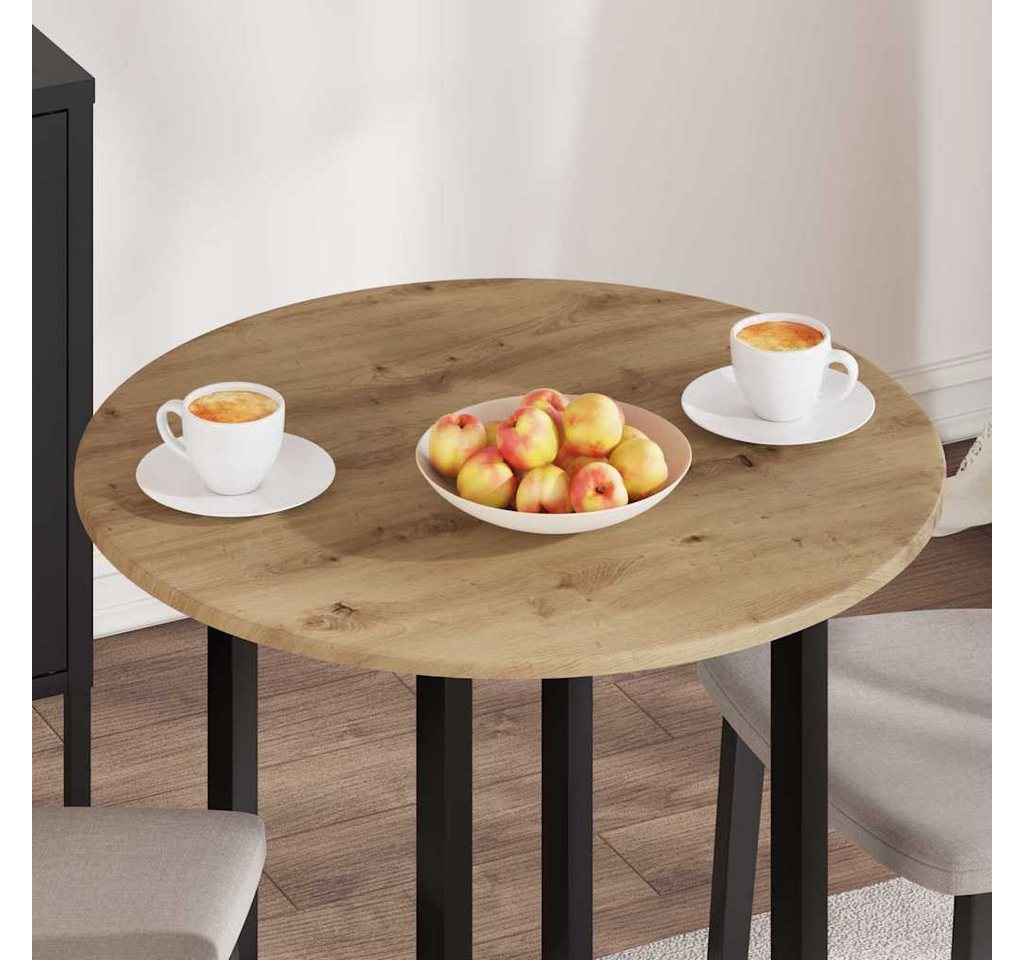 vidaXL Tischplatte Tischplatte Ø 70 x 1,5 cm Rund Holzwerkstoff Artisan-Eiche (1 St) – Bild 4 von 5