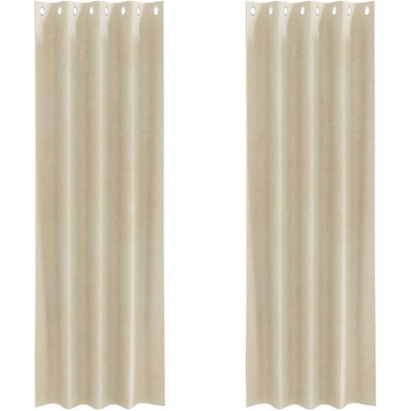 vidaXL Vorhang Vorhänge 2 stk. Creme 140 x 260 cm Samt (2 St), Samt