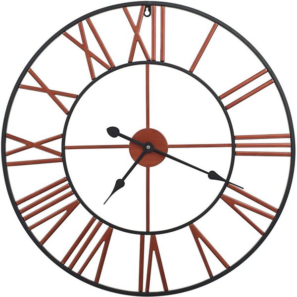 vidaXL Wanduhr Wanduhr Metall 58 cm Rot