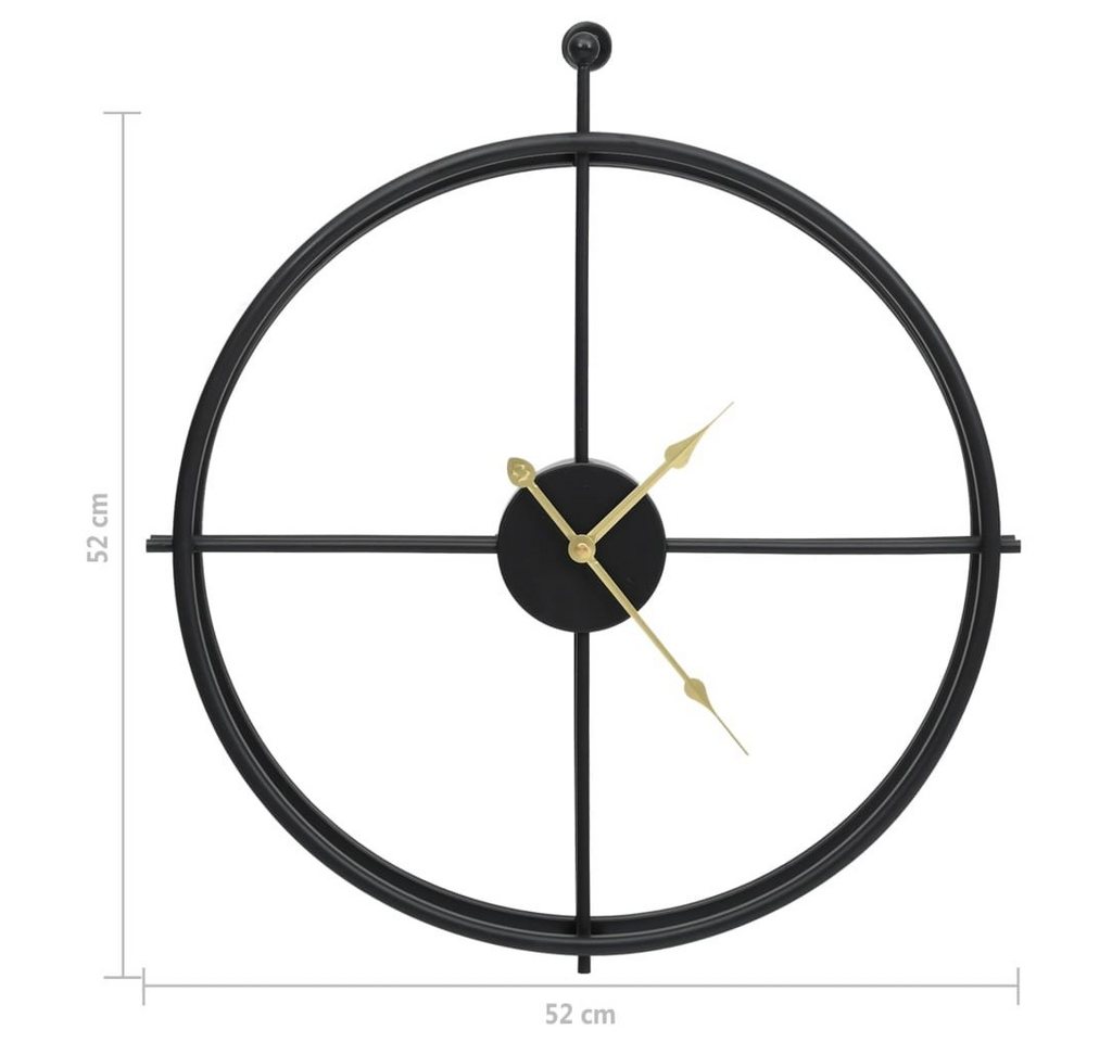 vidaXL Wanduhr Wanduhr Schwarz 52 cm Eisen – Bild 5 von 5