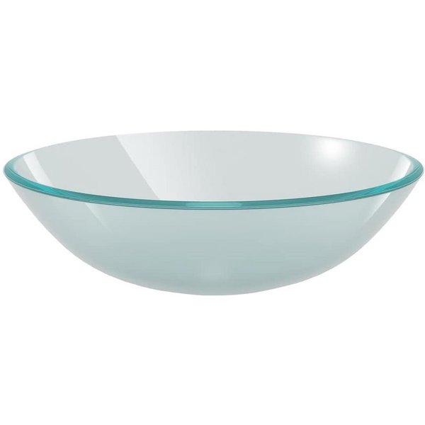 vidaXL Waschbecken Waschbecken Hartglas 42 cm Mattiert, Waschbecken Hartglas 42cm Mattiert Aufsatzwaschbecken Waschschale