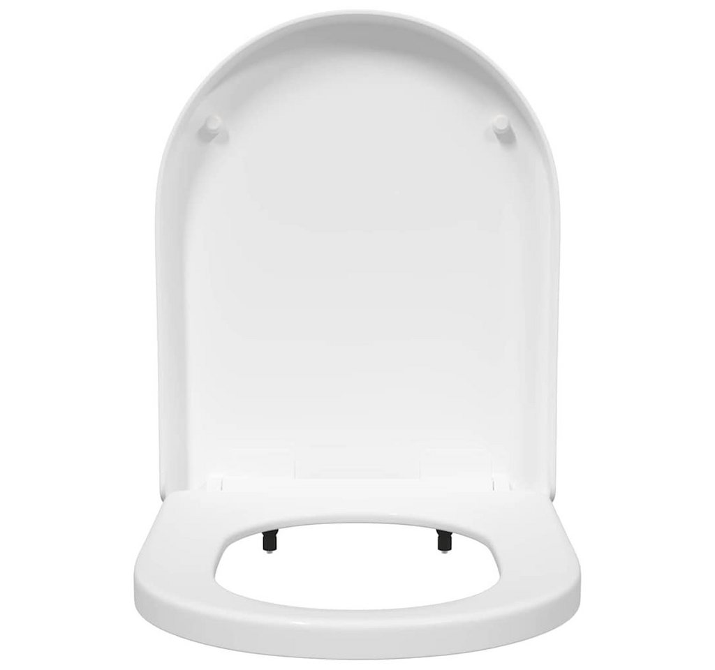 vidaXL WC-Sitz 48 x 36,5 x 4,5 cm Toilettensitz Oval Weiß 48x36,5 cm mit sanft schlie – Bild 4 von 5