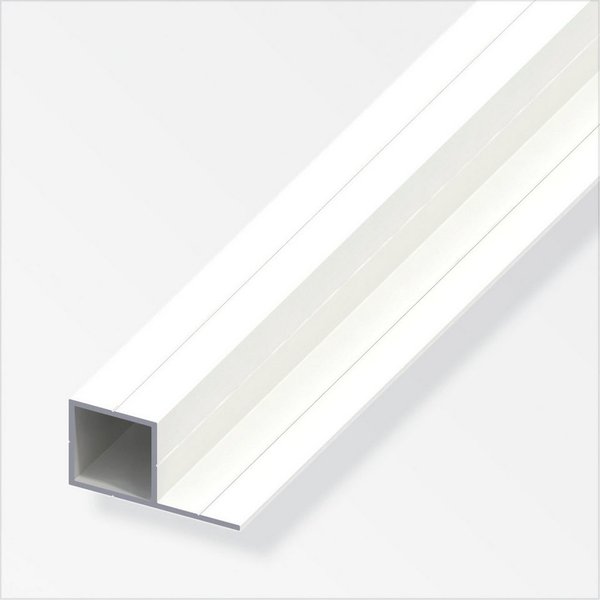 alfer Vierkantstange alfer Quadratrohr 1 m, 45.5 x 23.5 mm - weiß Aluminium