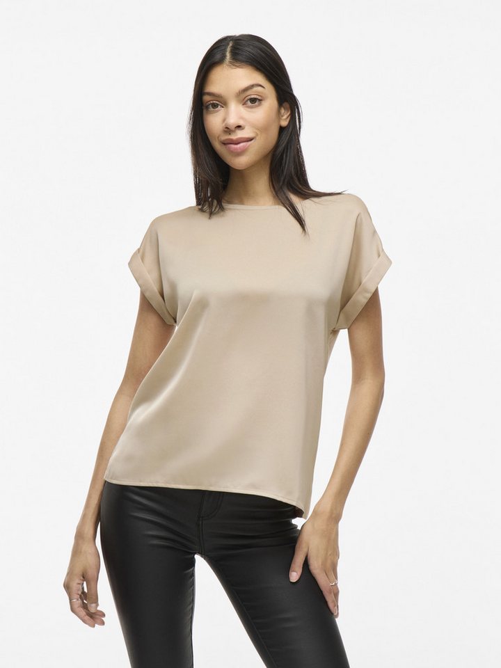 Vila Kurzarmbluse VIELLETTE S/S SATIN TOP - NOOS – Bild 4 von 5
