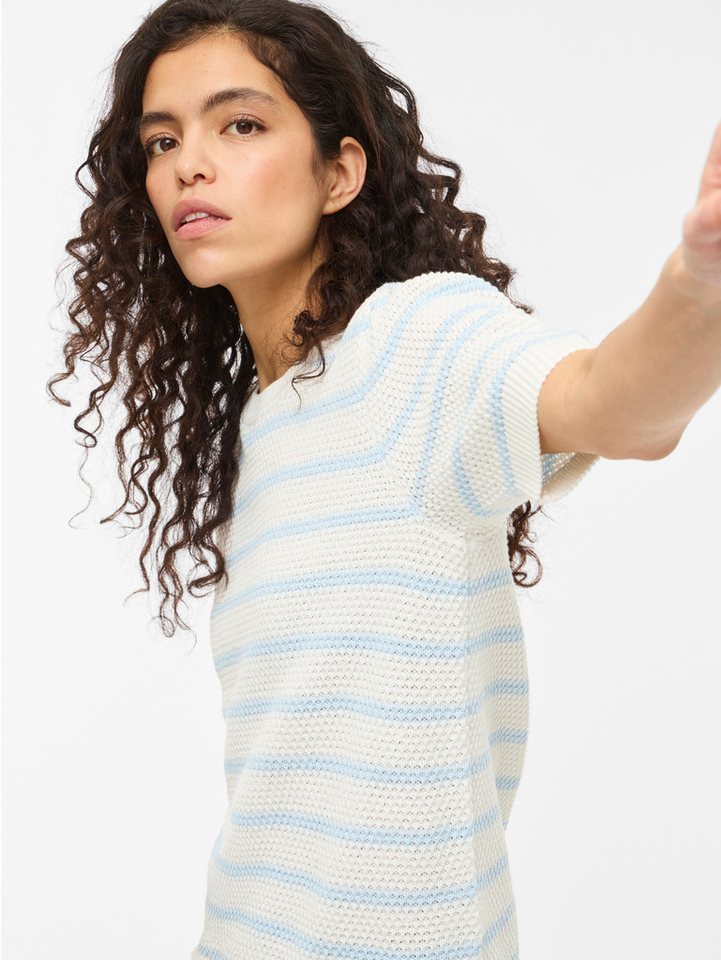 Vila Kurzarmpullover VIDALO O-NECK S/S STRIPE KNIT-NOOS – Bild 3 von 5