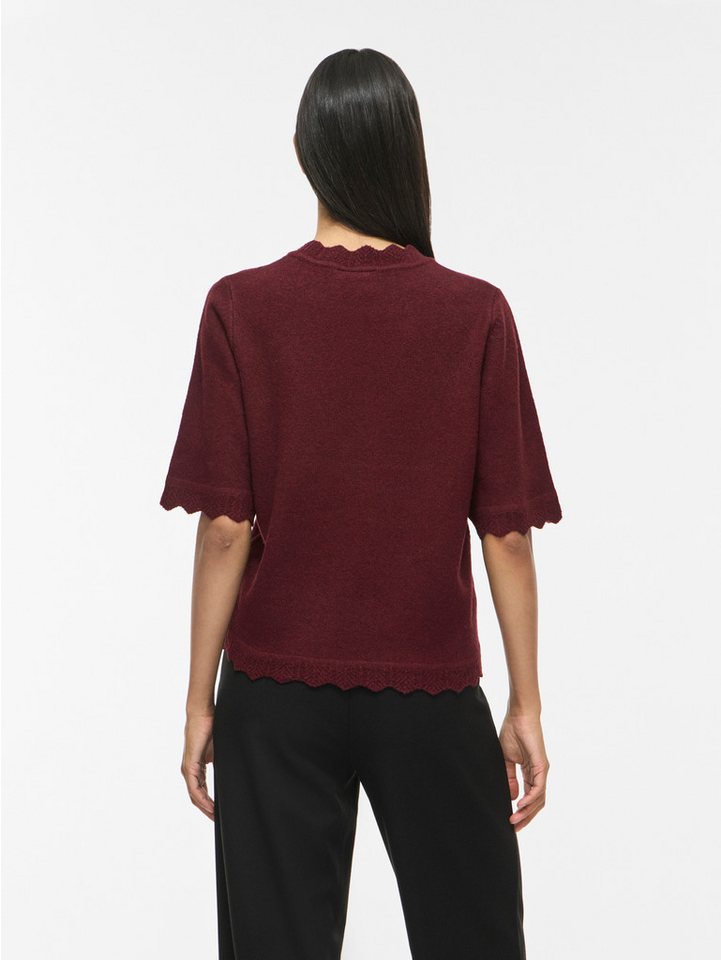 Vila Kurzarmpullover VINIKOLINA O-NECK 2/4 KNIT TOP - NOOS Materialmix, normal geschnitten – Bild 3 von 5