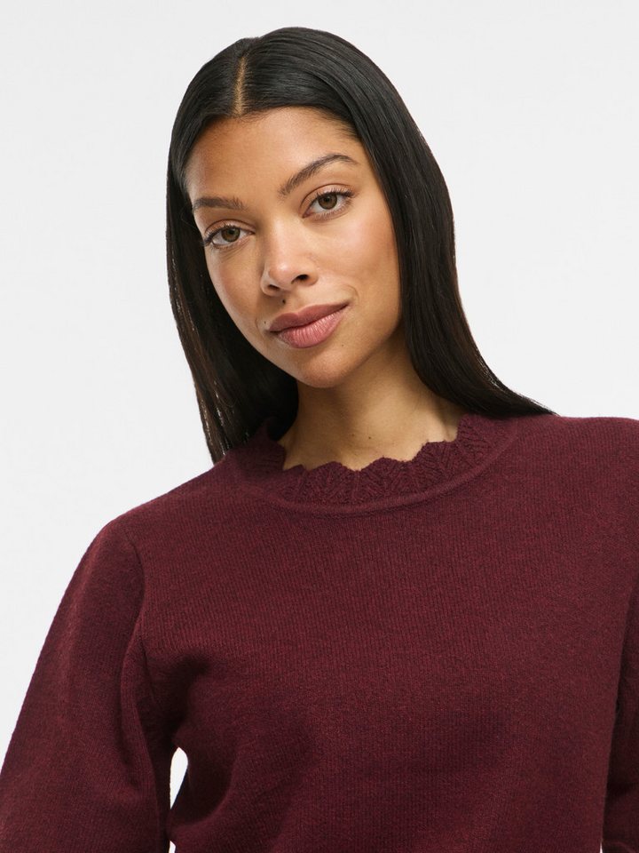 Vila Kurzarmpullover VINIKOLINA O-NECK 2/4 KNIT TOP - NOOS Materialmix, normal geschnitten – Bild 4 von 5