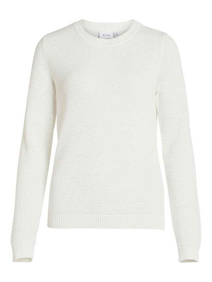 Vila Rundhalspullover VIDALO O-NECK L/S KNIT TOP- NOOS Baumwolle, regular fit – Bild 3 von 5