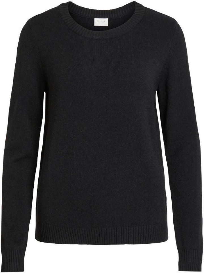 Vila Rundhalspullover VIRIL-O-PULLI Feinstrick mit feinen Strickdetails – Bild 4 von 5