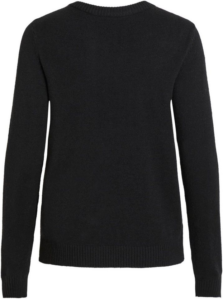 Vila Rundhalspullover VIRIL-O-PULLI Feinstrick mit feinen Strickdetails – Bild 5 von 5