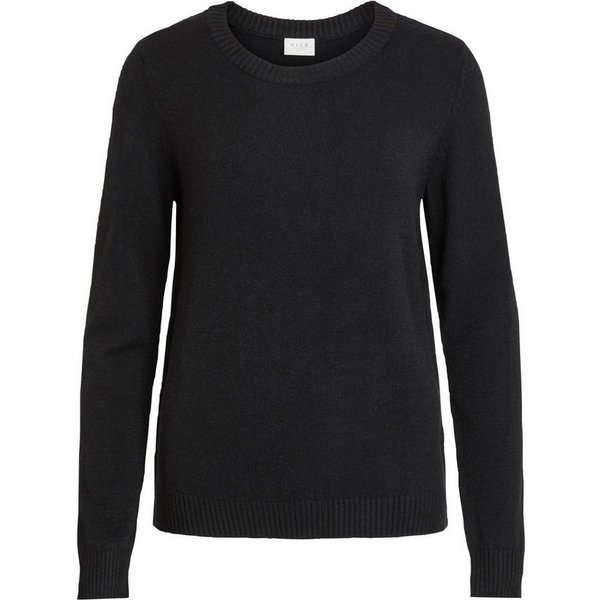 Vila Strickpullover Dünner Rundhals Strickpullover VIRIL für Damen (1-tlg) Regular Fit Rundhals unifarben wärmend Ohne Verschluss