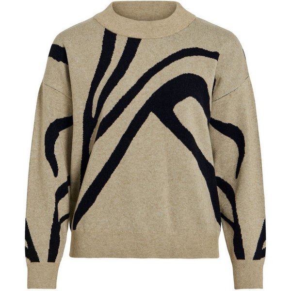 Vila Strickpullover Stylisher Pullover mit modernen für Damen (1-tlg) Viskose aus verbesserter Rohstoffbeschaffung nachhaltig Normal Fit