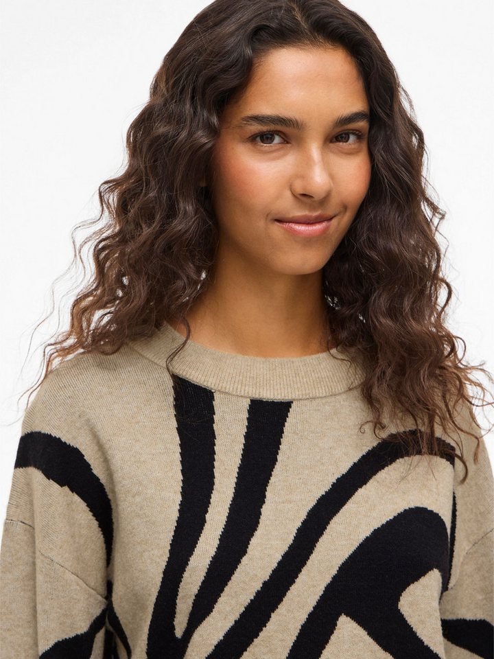 Vila Strickpullover Stylisher Pullover mit modernen für Damen (1-tlg) Viskose aus verbesserter Rohstoffbeschaffung nachhaltig Normal Fit – Bild 2 von 5