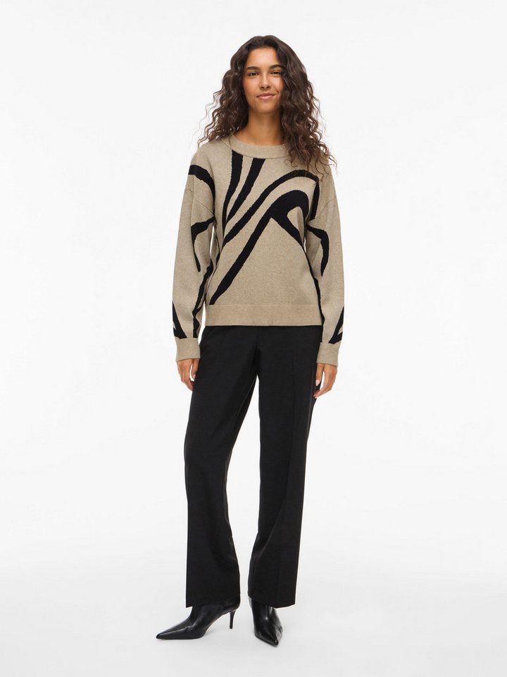 Vila Strickpullover Stylisher Pullover mit modernen für Damen (1-tlg) Viskose aus verbesserter Rohstoffbeschaffung nachhaltig Normal Fit – Bild 3 von 5