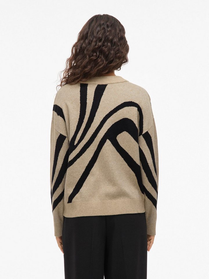 Vila Strickpullover Stylisher Pullover mit modernen für Damen (1-tlg) Viskose aus verbesserter Rohstoffbeschaffung nachhaltig Normal Fit – Bild 4 von 5