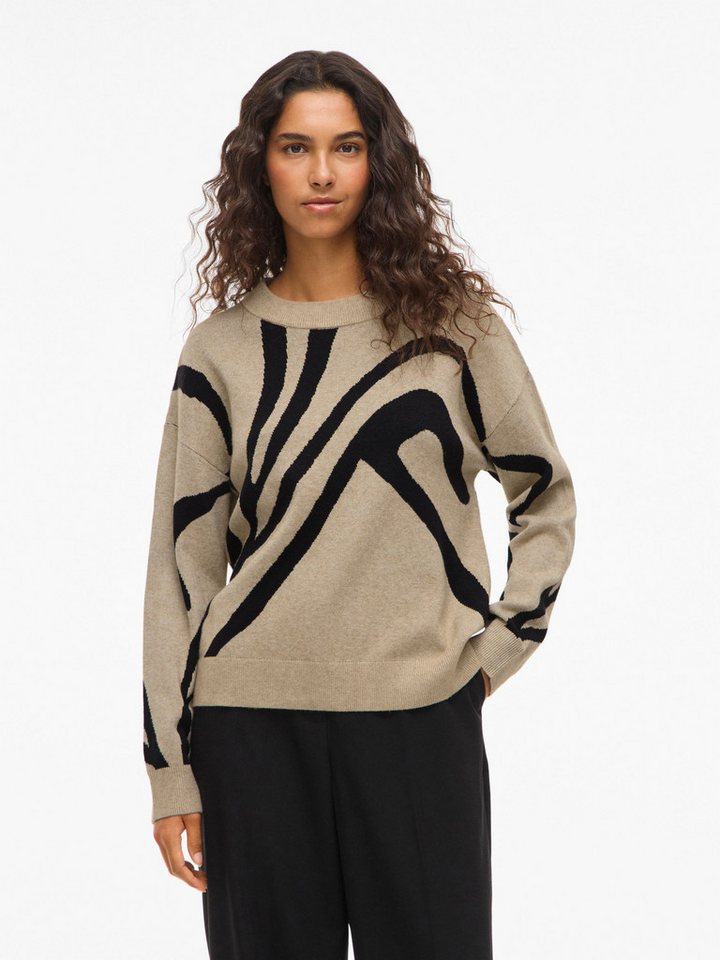 Vila Strickpullover Stylisher Pullover mit modernen für Damen (1-tlg) Viskose aus verbesserter Rohstoffbeschaffung nachhaltig Normal Fit – Bild 5 von 5