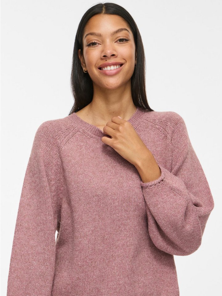 Vila Strickpullover VISAPNA O-NECK L/S KNIT TOP/PB/1 mit Rundhalsausschnitt, aus Strick, Regular Fit – Bild 4 von 5