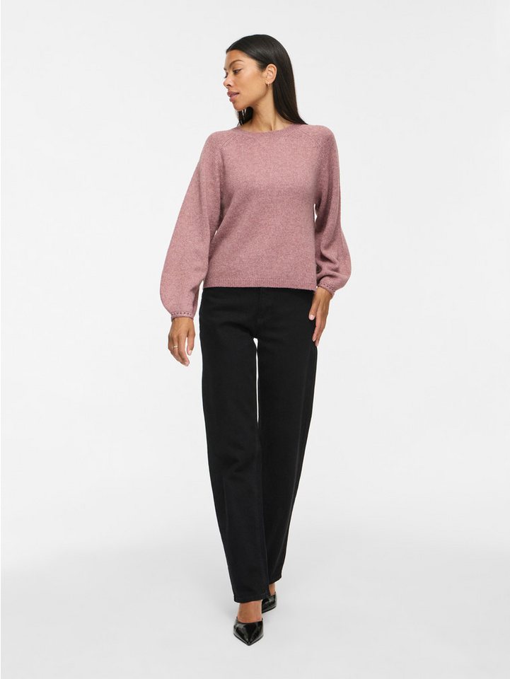 Vila Strickpullover VISAPNA O-NECK L/S KNIT TOP/PB/1 mit Rundhalsausschnitt, aus Strick, Regular Fit – Bild 5 von 5