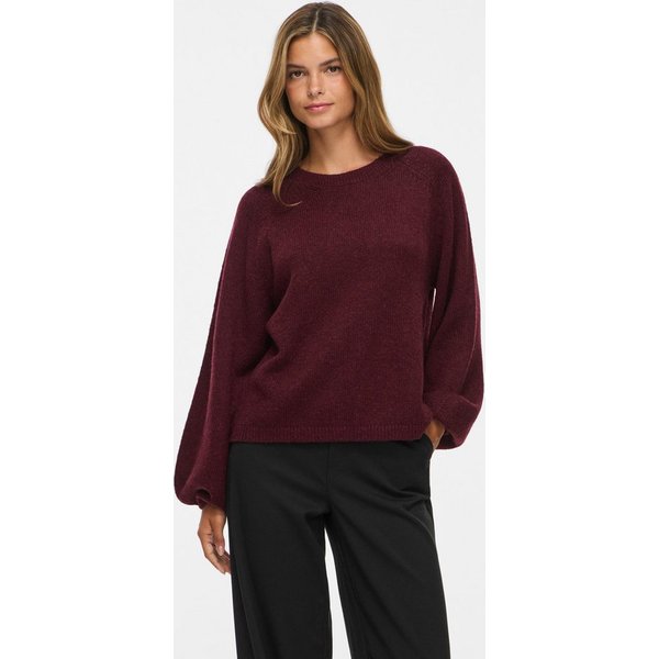 Vila Strickpullover VISAPNA O-NECK L/S KNIT TOP/PB/1 mit Rundhalsausschnitt, aus Strick, Regular Fit