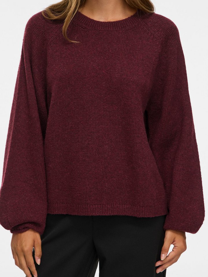 Vila Strickpullover VISAPNA O-NECK L/S KNIT TOP/PB/1 mit Rundhalsausschnitt, aus Strick, Regular Fit – Bild 2 von 5