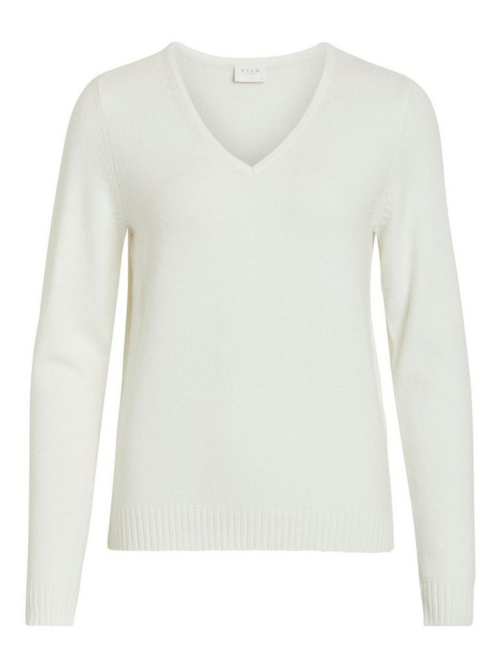 Vila V-Ausschnitt-Pullover VIRIL V-NECK L/S KNIT TOP - NOOS Materialmix, regular fit – Bild 5 von 5