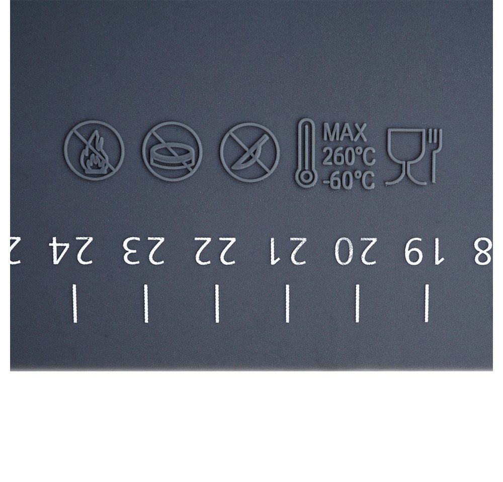 Vilde Back-Set Teigmatte und Nudelholz aus Silikon mit Holzgriffen, (2-tlg., Teigmatte und Nudelholz), antihaftbeschichtet, geruchsneutral, 2-teilig – Bild 5 von 5
