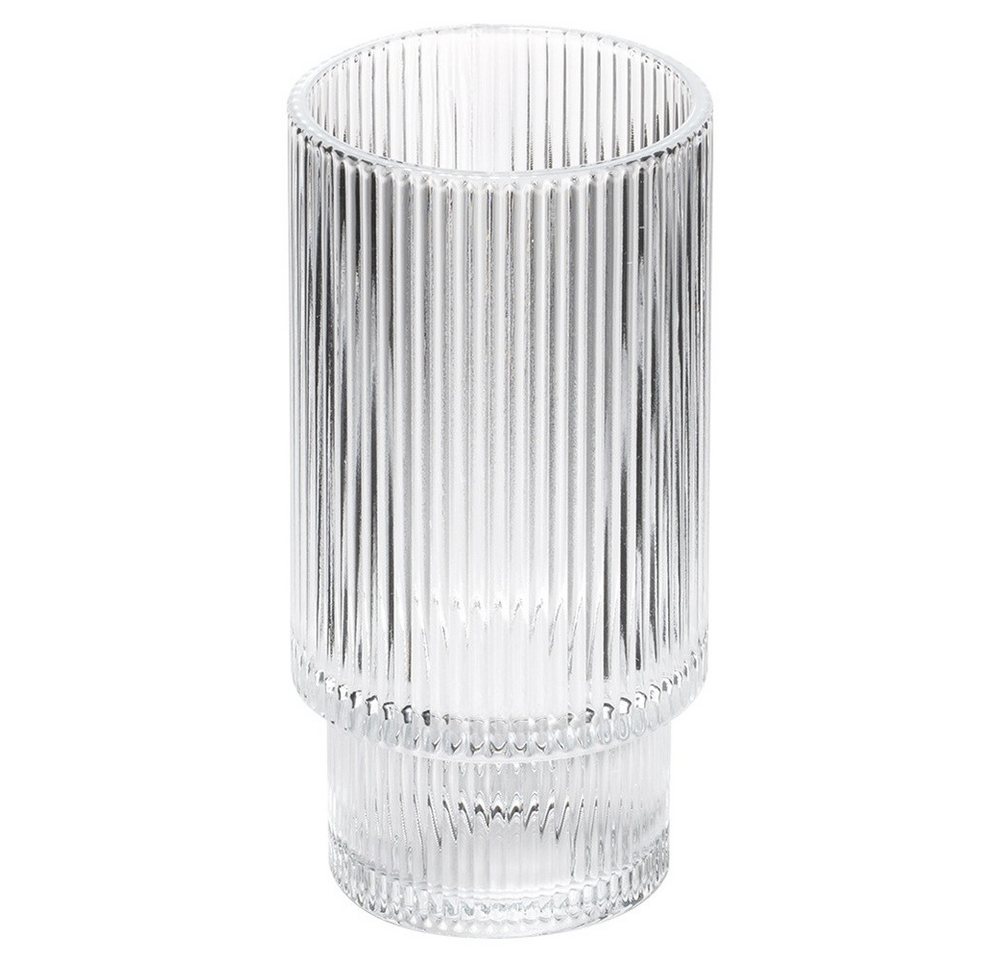 Vilde Gläser-Set Gläser Set 320ml Hohe Trinkgläser mit geriffelter Struktur, 6-tlg., Glas, spülmaschinengeeignet, geriffelt, 6 Stück – Bild 3 von 5