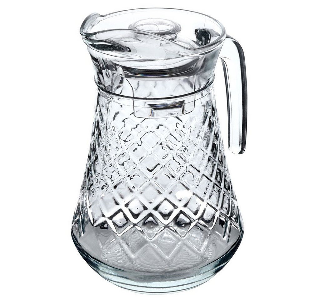 Vilde Wasserkrug Glaskrug mit Deckel, (1-tlg., 1x Glaskrug, 1x Deckel), Ergonomischer Griff – Bild 3 von 5