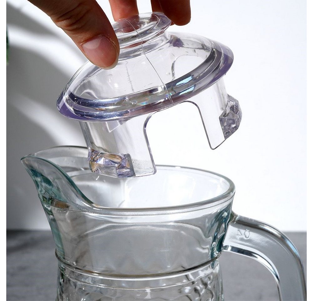 Vilde Wasserkrug Glaskrug mit Deckel, (1-tlg., 1x Glaskrug, 1x Deckel), Ergonomischer Griff – Bild 5 von 5